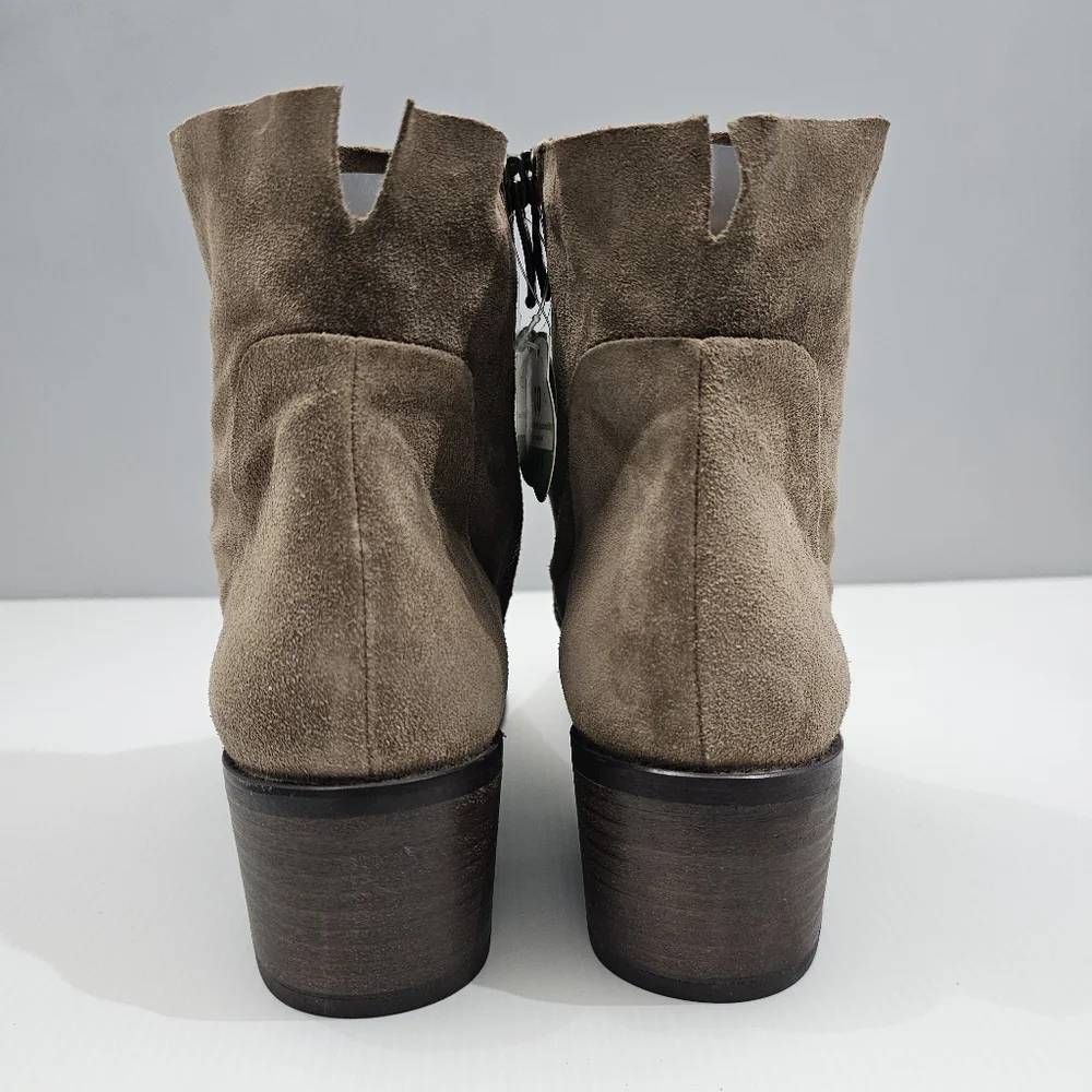 Paul Green Nicole Ankle Boot Womens UK 6.5 US 9 Brown Suede Neutral Fall NEW